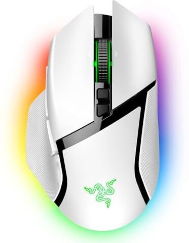 Razer Basilisk V3 Pro Mouse da Gioco Wireless Personalizzabile con Rotellina Inclinabile  HyperScroll (Sensore Ottico Focus Pro 30K, Chroma RGB, Pulsanti Programmabili 10 + 1) Bianco