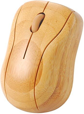 Farsler Mouse Bamboo Wireless, Mouse Ecologico Fatto a Mano con Ricevitore USB per Notebook, PC, Laptop, Computer, MacBook