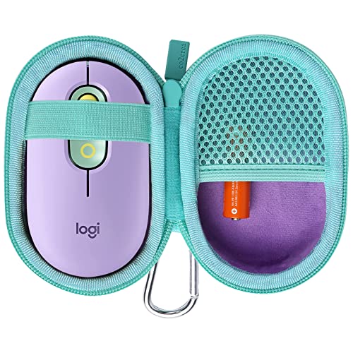 co2CREA Duro Viaggio Caso Copertina coustodia per Logitech POP Mouse Wireless (solo scatola,Case Only) (Blu/Viola)