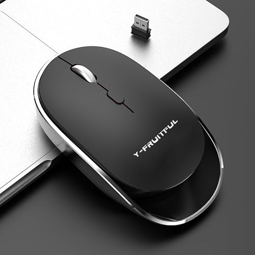 Generic M90 Mouse senza fili 2.4G e Bluetooth-compatibile Unifying Dual Mode 1600 DPI Multi-Device ottico per ufficio Mouse PC (Black)