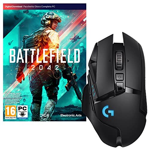 Electronic Arts Battlefield 2042 Standard Edition Codice Origin per PC + Logitech G502 LIGHTSPEED Mouse Gaming Wireless, Sensore HERO 25K, 25.600 DPI, RGB, Design Leggero, 11 Pulsanti Programmabili