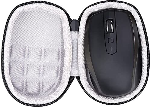 co2CREA Duro Viaggio Caso Custodia per Logitech MX Anywhere 3 / 2S / 2/1 Mouse Wireless Bluetooth di  (Nero)