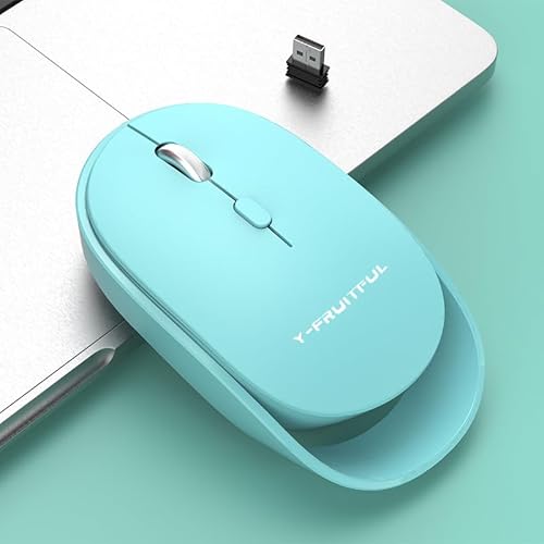 Generic M90 Mouse senza fili 2.4G e Bluetooth-compatibile Unifying Dual Mode 1600 DPI Multi-Device ottico per ufficio Mouse PC (Blue)