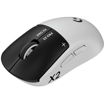 Logitech PRO X2 SUPERSTRIKE LIGHTSPEED,mouse gaming wireless LIGHTSPEED, prestazioni veloci,leggero(61 g),feedback tattile del clic personalizzabile, ricarica USB-C,PC/Mac, German packaging Bianco Logitech PRO X2 SUPERSTRIKE LIGHTSPEED,mouse gaming wireless LIGHTSPEED, prestazioni veloci,leggero(61 g),feedback tattile del clic personalizzabile, ricarica USB-C,PC/Mac, German packaging Bianco