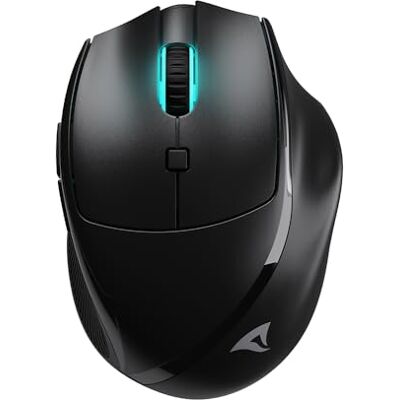 Sharkoon OfficePal M25W Nero Mouse wireless dal design ergonomico per l'ufficio e la casa, Sensore preciso, Click silenziosi, Batteria a lunga durata Sharkoon OfficePal M25W Nero Mouse wireless dal design ergonomico per l'ufficio e la casa, Sensore preciso, Click silenziosi, Batteria a lunga durata