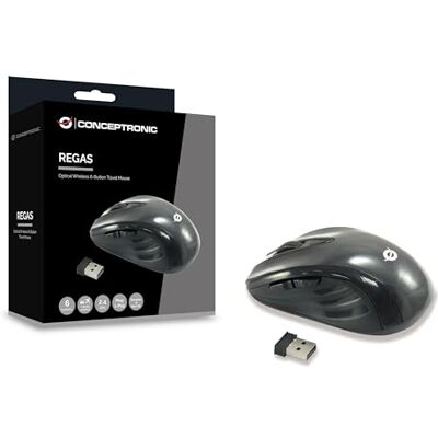 Conceptronic CLLM5BTRVWL Mouse da viaggio senza fili con 6 tasti Conceptronic CLLM5BTRVWL Mouse da viaggio senza fili con 6 tasti