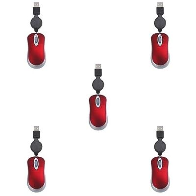 Generic 5 set di computer ultra-leggero 3 pulsanti mouse cablato mano piccola 1000 DPI retrattile design ergonomico scalabile Gaming Mouse bambini rosso Generic 5 set di computer ultra-leggero 3 pulsanti mouse cablato mano piccola 1000 DPI retrattile design ergonomico scalabile Gaming Mouse bambini rosso