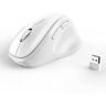 MICROPACK Digitally Yours Micropack, mouse ergonomico senza fili con dongle USB per PC, laptop e desktop, mouse verticale con clic silenzioso, lunga durata della batteria, fino a 1600 DPI e 1 batteria AA, bianco