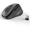 MICROPACK Digitally Yours Mouse wireless ergonomico Micropack con chiavetta USB per PC, laptop e desktop, mouse verticale con clic silenziosi, batteria a lunga durata, fino a 1600 DPI e 1 batteria AA, Grigio