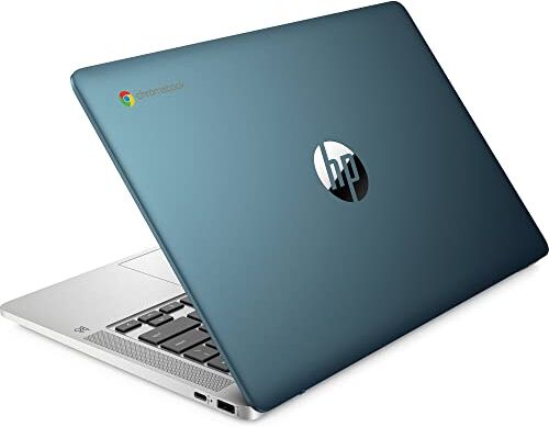 HP Chromebook 14a-na0007sl, Intel Celeron N4120, 4GB RAM LPDDR4, eMMC da 64GB, Display da 14" FHD, IPS, Antiriflesso, Scheda grafica Intel UHD 600, Wi-Fi, ChromeOS, Webcam HD, Forest Teal