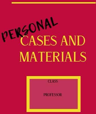 Noteworthy, Brook Case Brief Notebook – 101 Pages (Red and Gold): Personal Cases and Materials