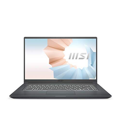 MSI Modern 15 A10RBS-485XES, Computer portatile da 15,6" FullHD (Intel Core i5-10210U, 16 GB RAM, 512 GB SSD, Nvidia MX350-2 GB, senza sistema operativo), grigio carbone, tastiera QWERTY spagnola