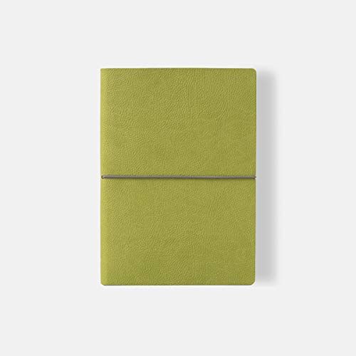 CIAK Notebook Smart con Pagine Numerate a Righe, Taccuino Copertina Resistente, Carta Riciclata Colore Avorio, Fatto a mano, Colore Verde, Dimensione 12 x 17 cm, Made in Italy