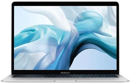 Apple 2019  MacBook Air Retina with Intel 1.6 GHz Core i5 Chip (13-inch, 8GB RAM, 128GB SSD Storage) (QWERTY US) Argento (Ricondizionato)