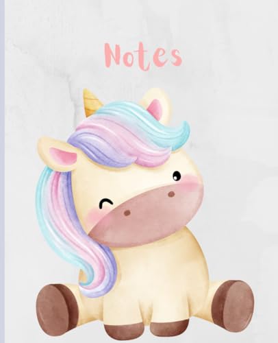 ART Cute Unicorn Notebook: Girls blank book