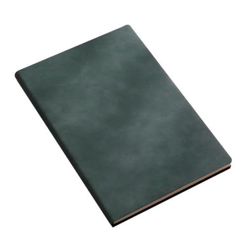 GIFTZS Multifunzionale Notebook A5, 21 * 14,8 cm/8,2 * 5,8 pollici, 100 fogli di carta spessa, linea orizzontale all'interno, colore verde scuro Portatile