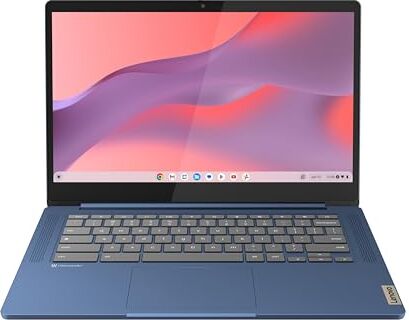 Lenovo IP Slim 3 14'' Full HD Chromebook Laptop (MediaTek Kompanio 520, 8GB RAM, 128GB eMMC, ChromeOS, WiFi 6) Abyss Blue, Esclusiva Amazon