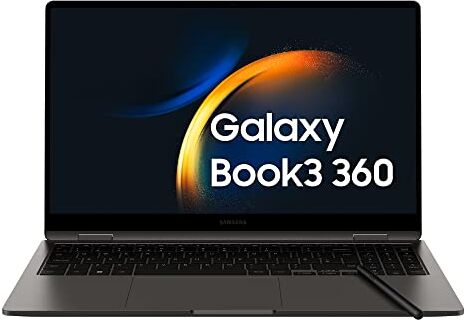 Samsung Galaxy Book3 360 Laptop, Super AMOLED, S Pen, Intel EVO, Intel Core i5-1340P 13th gen, 8GB RAM, 512GB SSD, Windows 11 Home, Grafite (Graphite), 15.6