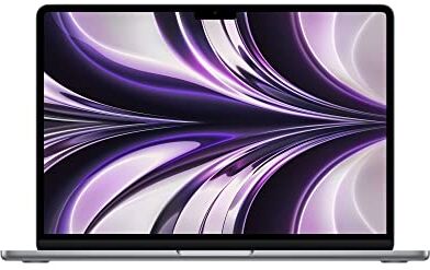 Apple PC Portatile MacBook Air 2022 con chip M2: display Liquid Retina 13,6", 8GB di RAM, 256GB di archiviazione​​​​​​​ SSD storage, tastiera retroilluminata; color​​​​​​​ Grigio siderale