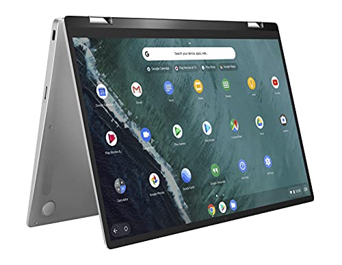 Asus Chromebook Flip C434 2 In 1 Laptop, 14" Touchscreen FHD 4-Way NanoEdge, Intel Core M3-8100Y Processor, 4GB RAM, 64GB eMMC Storage, All-Metal Body, Backlit KB, Silver, Chrome OS, C434TA-DSM4T