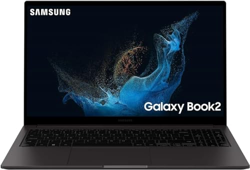 Samsung Galaxy Book2 Laptop, Ultrafino, 15.6'' FHD LED, Intel Core i5 di dodicesima generazione, Intel Iris Xe, RAM 16GB LPDDR4x, 512GB NVMe SSD, Windows 11 Home