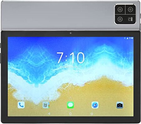 Brrnoo Tablet da 10 Pollici, Display IPS Argento 8 GB di RAM 128 GB di Rom Octa Core CPU 8800 mAh Tablet da Ufficio con Doppia Fotocamera, per Famiglia 100-240 V (Spina Europea)