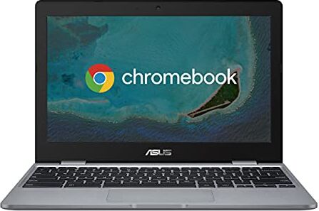 Asus Chromebook C223#B08CVBK2J4, Notebook Thin and Light, 1 kg, 17.2 mm, 11,6" HD Anti-Glare, Intel Celeron N3350, RAM 4GB, 32GB eMMC, Sistema Operativo Chrome, Grigio