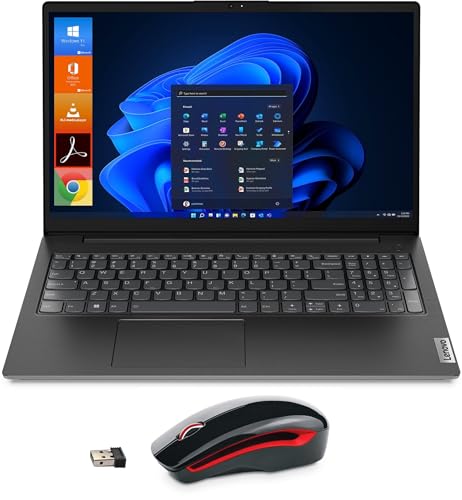 Lenovo V15 G4, Pc Portatile Notebook, Full HD 15,6", Processore Intel i5-1335U, 24 GB Ram, 1256 GB (NVMe da 256 GB + SSD da 1 TB), Windows 11 Pro, Office 2021 Pro Plus, Mouse Wireless, Pronto all'Uso