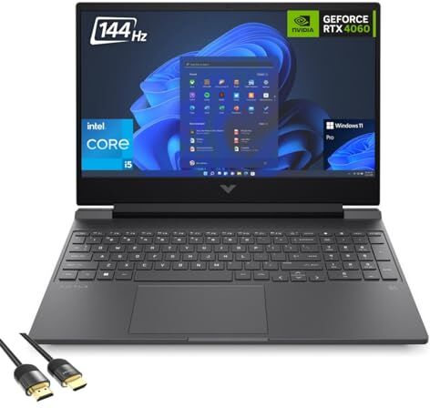 HP Victus Gaming Laptop, 15.6" FHD 144Hz, 12th Gen Intel 12-Cores i5-12500H, GeForce RTX 4060, 32GB RAM, 2TB PCIe 4.0, WiFi 6, Backlit KB, Keypad, RJ45, USB-C, PDG HDMI, US Version KB, Win 11 Pro