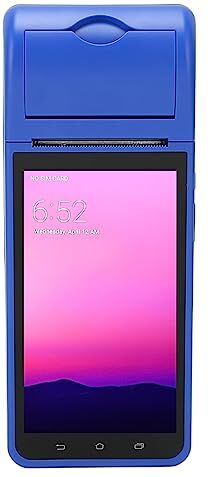 BROLEO Stampante PDA, Supporto WiFi 4G LTE 2 GB RAM 32 GB ROM Touch Screen da 5,5 Pollici Stampante per Ricevute POS per Negozio (Spina europea)