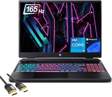 Acer Predator Helios Neo 16 Gaming Laptop, 16" WUXGA 165Hz, Intel Core i5-13500HX, GeForce RTX 4050, 64GB DDR5, 2TB PCIe 4.0, 4-Zone RGB KB, WiFi6, TB 4, RJ45, PDG HDMI, US Version KB, Win 11 Pro