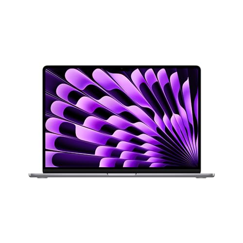 Apple laptop MacBook Air 15" con chip M3 (2024): display Liquid Retina 15,3", memoria unificata 8GB, archiviazione SSD 256GB, videocamera FaceTime HD 1080p, Touch ID; Grigio siderale