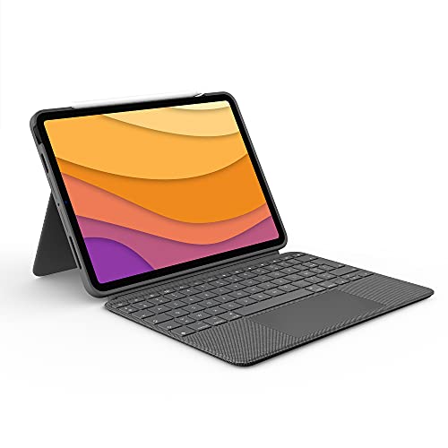 Logitech Combo Touch Custodia con Tastiera per iPad Air (4 e 5 gen 2020, 2022), Layout ‎Francese AZERTY Grigio