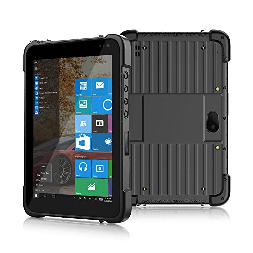ThinKol 8 Inch Rugged Tablet PC with Windows 10 Pro, 4GB RAM 64GB SSD, GPS, WiFi, Bluetooth, Touch Screen Field Tablet