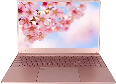 Garsent Laptop Rosa da 15,6 Pollici, Laptop Aziendale con Sblocco delle Impronte Digitali, 16 GB di RAM SSD da 1 TB, Display IPS 1920X1080, per CPU Celeron N5095, per Windows 11