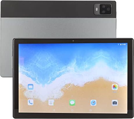 Plyisty Tablet 12 Tablet da 10 Pollici, CPU Octa Core 8 GB di RAM 256 GB di ROM, Schermo IPS e Doppi Altoparlanti, Batteria da 7000 MAh, Tablet per Chiamate HD, Grigio (Spina europea)