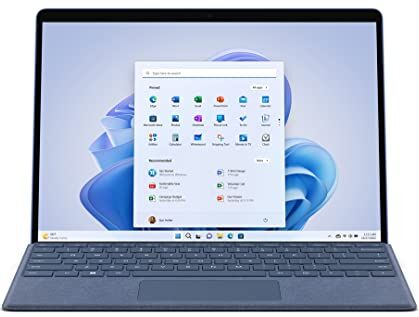 Microsoft Surface Pro 9 13" -Alimentazione per Intel Evo, 12º gen Intel Core i5, 8GB, 256GB con Iris Xe graphics Windows 11, Zaffiro