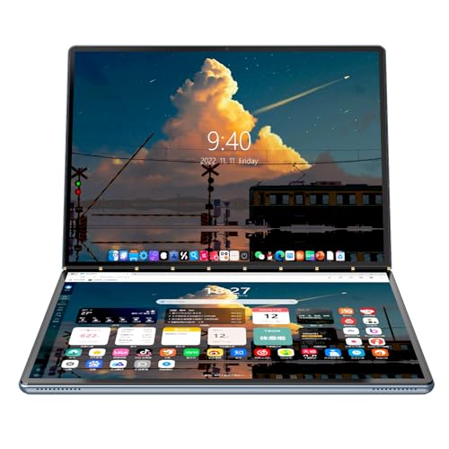 Tuofudun 13.5 Inch Intel N100 Ultra Thin Laptop, Dual 2.5K Touch Screen, 16GB DDR5, 2TB SSD, 2 in 1 Tablet PC Windows 11, with Stylus Pen