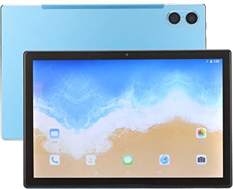 PUSOKEI Tablet da 10 Pollici Blu 8 GB RAM 256 GB Rom Octa Core CPU 2 Slot per Schede 7000 mAh HD per Ufficio, 4G LTE 5G WiFi, per12 (Blu)