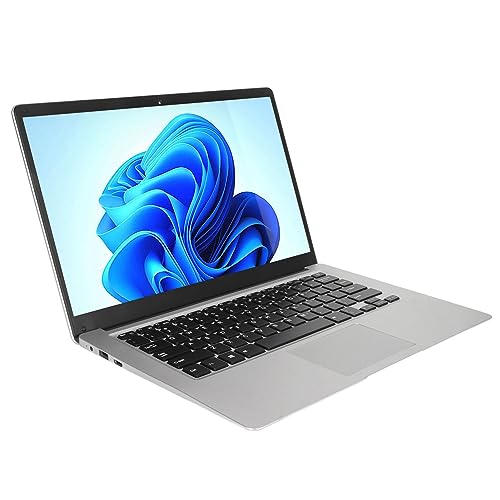 dsheng Laptop, 100‑240 V Risoluzione 1920x1080 Schermo IPS 2K Laptop HD da 14,1 Pollici 6 GB di RAM 256 GB SSD per la Casa per Lo Studio (Spina UE)