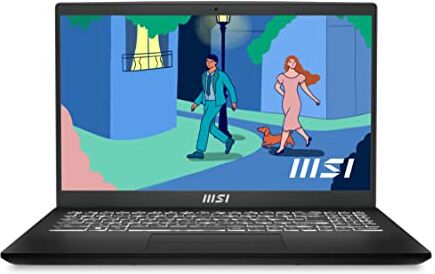 MSI Modern 15 B12M-089IT, Notebook 15.6" Full-HD 60Hz, Intel I5-1235U, Intel Iris Xe, 8GB RAM DDR4 3200MHz, 512GB SSD M.2 PCIe 3, WiFi 6, Win 11 Home [Layout e Garanzia ITA]