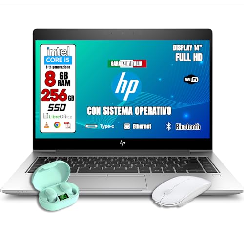 HP ProBook 650 G5 39,6 cm (15.6") 1920 x 1080 Pixel Intel® Core i5 di ottava Generazione i5-8265U 8 GB DDR4-SDRAM 256 GB SSD (Ricondizionato)