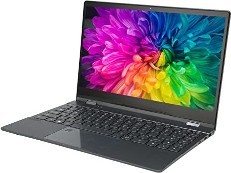 Generic Laptop, Rotazione di 360 Gradi 100-240 V Quattro modalità Laptop Grigio da 14,1 Pollici per 10 11 (Spina europea 1TB)