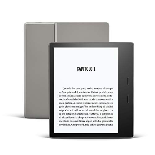 Amazon Kindle Oasis Ora con tonalità della luce regolabile Resistente all’acqua, 8 GB, Wi-Fi, Grafite