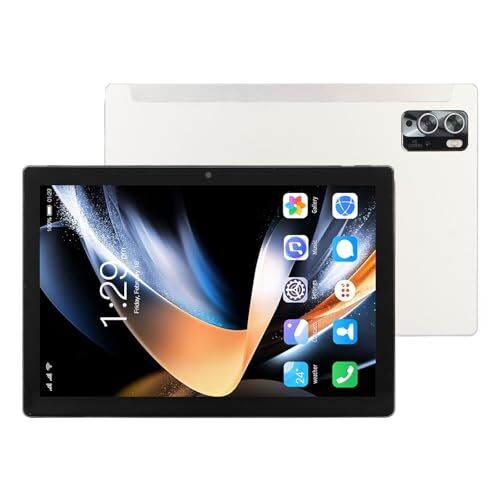 Generic Tablet da 10,1 Pollici Processore Octa Core 8 GB RAM 256 GB Rom 4G Band Calling Schermo FHD modalità di Lettura Notturna Ricarica Rapida (White)