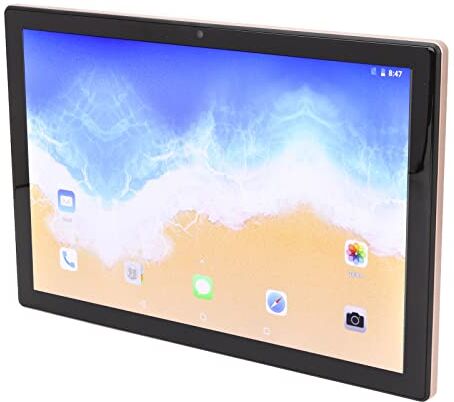 Generic Tablet da Gioco, 3200x1440 Dual SIM 10 GB RAM 128 GB di Espansione di Memoria Tablet da 10,1 Pollici per Ufficio (Oro)