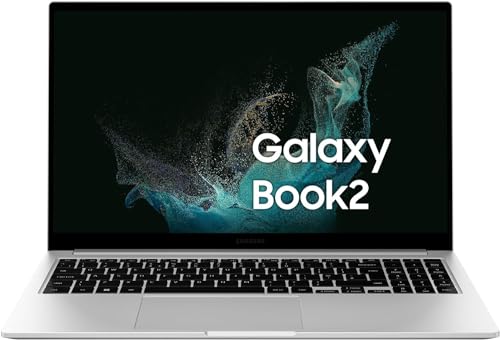 Samsung Galaxy Book2, Laptop Ultrafino, NP754XED-KC3IT, 15.6" FHD LED, Intel Core i5-1235U 12th, RAM 16GB LPDDR4x, 512GB NVMe SSD, Windows 11 Pro, Silver