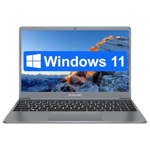 TECLAST PC Portatile 14.1 Pollici, 8GB RAM 256GB SSD (1TB espandibile), Windows 11 Computer Portatile, F7Plus2 Laptop, Intel N4120 Fino 2.8GHz, 4K 1920x1080, 5G WiFi+BT+HDMI+USB 3.0, Tastiera QWERTY