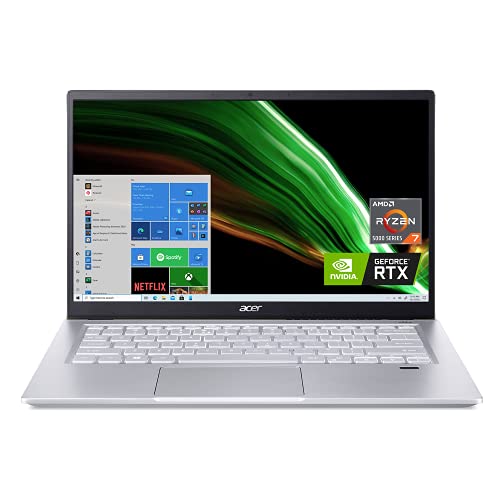 Acer Swift X SFX14-41G-R1S6 Creator Laptop   14" Full HD 100% sRGB   AMD Ryzen 7 5800U   NVIDIA RTX 3050Ti Laptop GPU   16GB LPDDR4X   512GB SSD   Wi-Fi 6   Backlit KB   Amazon Alexa   Windows 10 Home