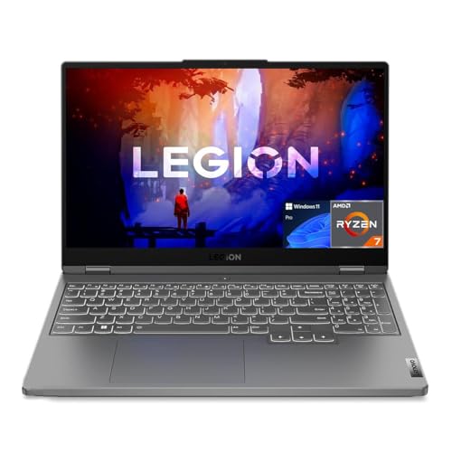 Lenovo Legion 5 Gaming Laptop, 15.6" WQHD IPS, AMD Ryzen 7 7735H Up to 4.75GHz, GeForce RTX 4060, 16GB DDR5, 2TB NVMe SSD, Backlit Keyboard, Webcam, Wi-Fi 6, RJ-45, Type-C, US Version KB, Win 11 Pro